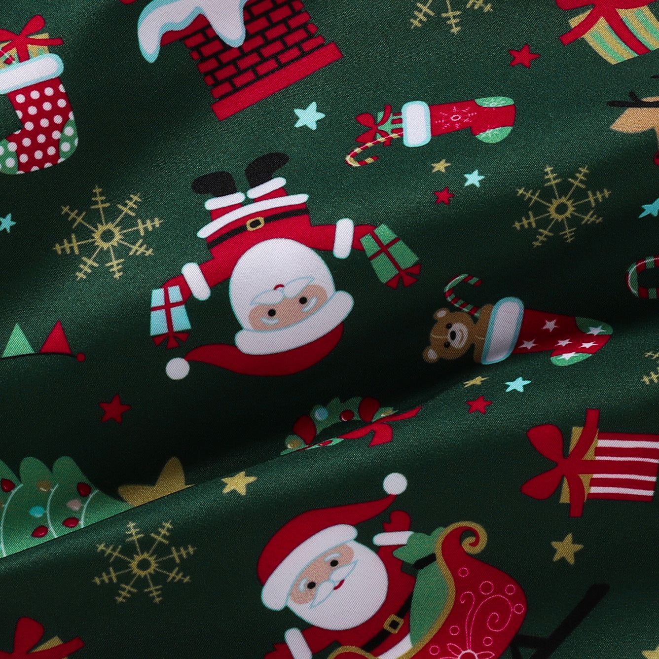 Boys Christmas Costume Cartoon Print Shirt Set - cas7m
