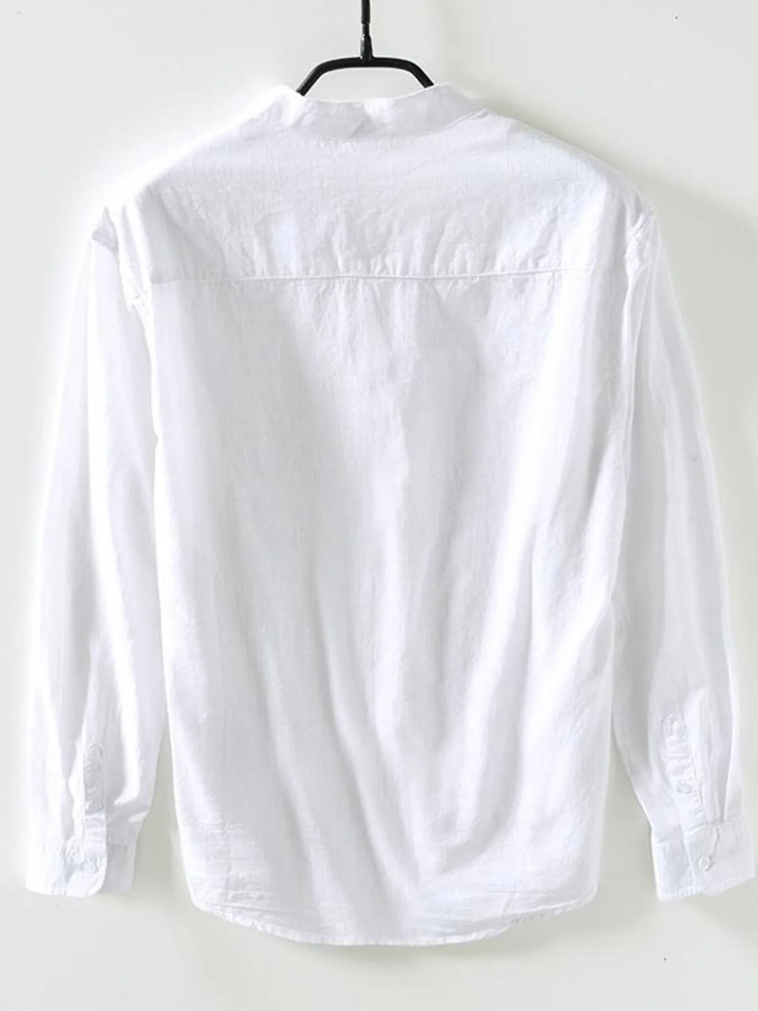 Men's Plus Size Button Up Long Sleeve Shirt - cas7m