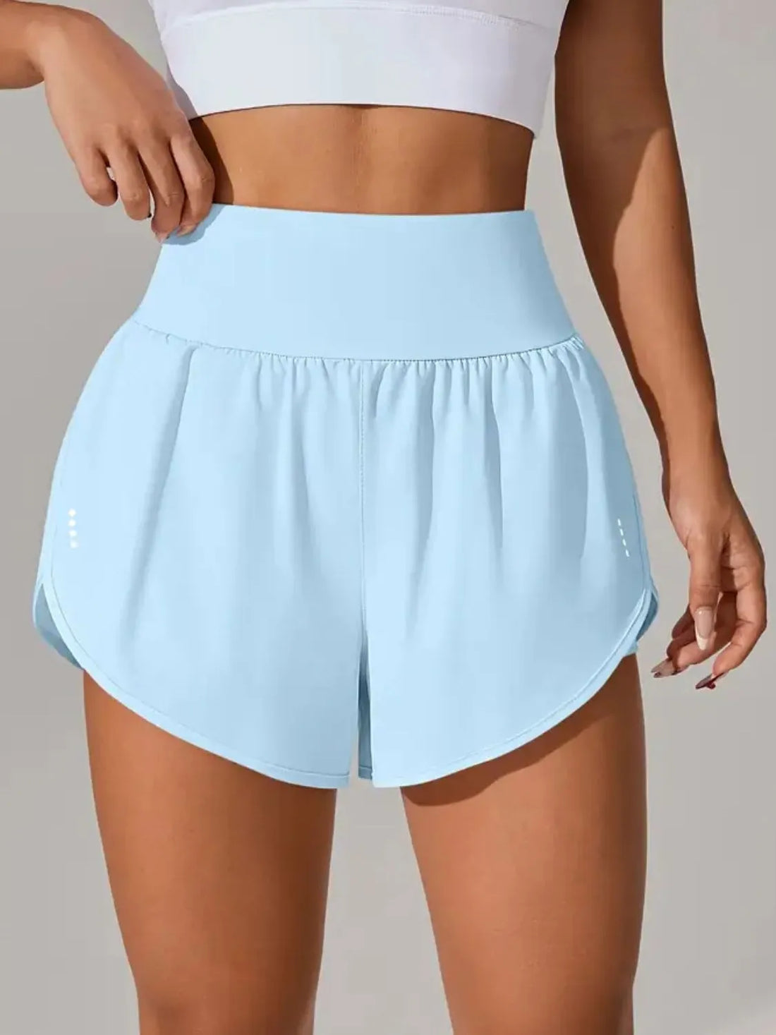 Pocketed High Waist Active Shorts - cas7m