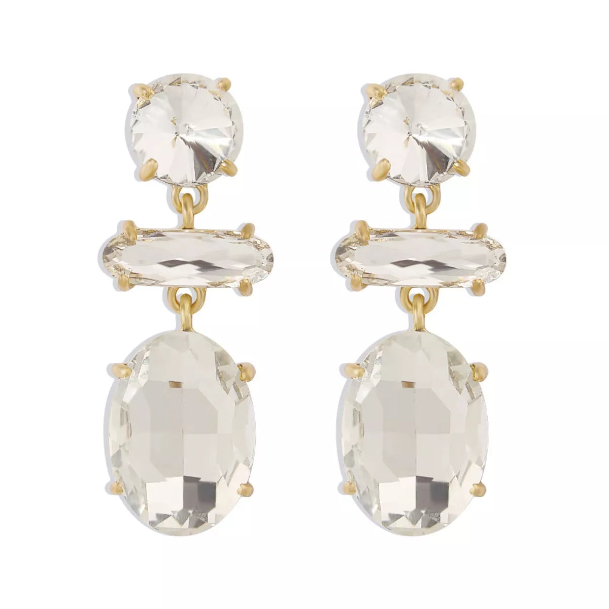 Alloy Geometric Dangle Earrings - cas7m