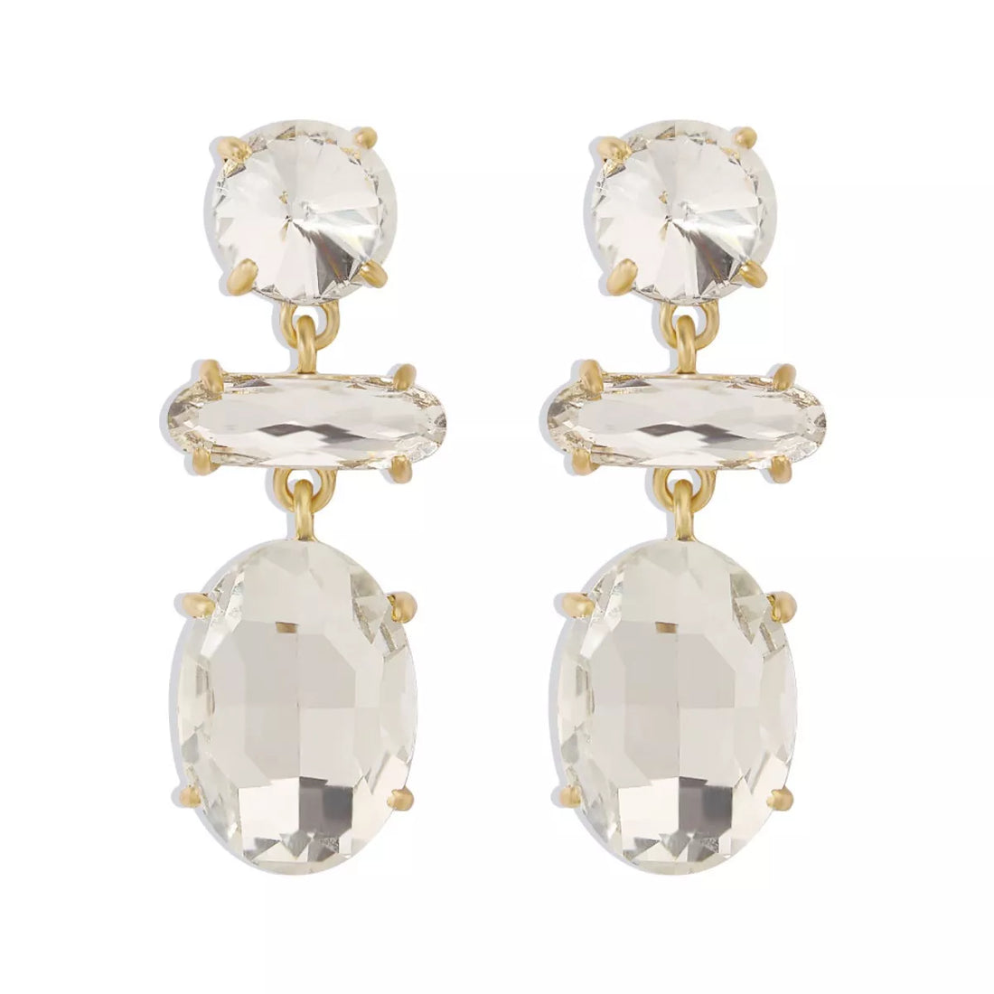 Alloy Geometric Dangle Earrings - cas7m