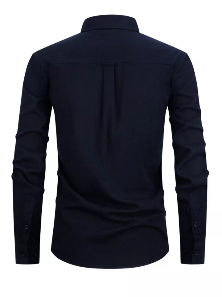 Men's Plus Size Classic Fit Long Sleeve Shirt - cas7m