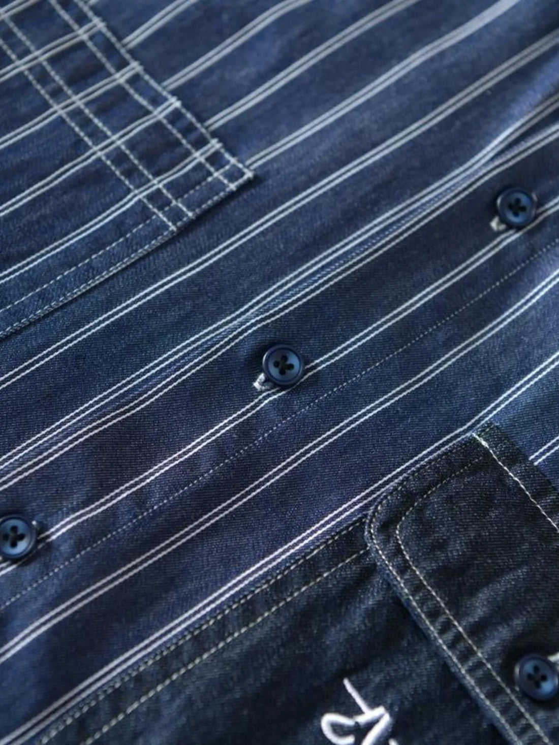 Men's Plus Size Striped Button Up Long Sleeve Shirt - cas7m