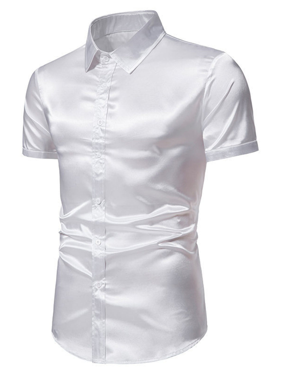 Men's Button Up Short Sleeve Shirt - cas7m