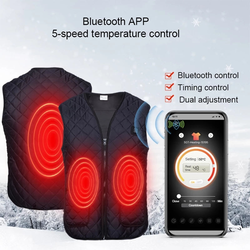 Smart Bluetooth Thermostat Heating Vest Warm Vest - cas7m