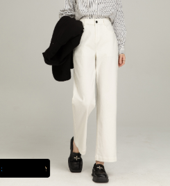 High Waist White Raw Hem Wide Leg Denim Jeans