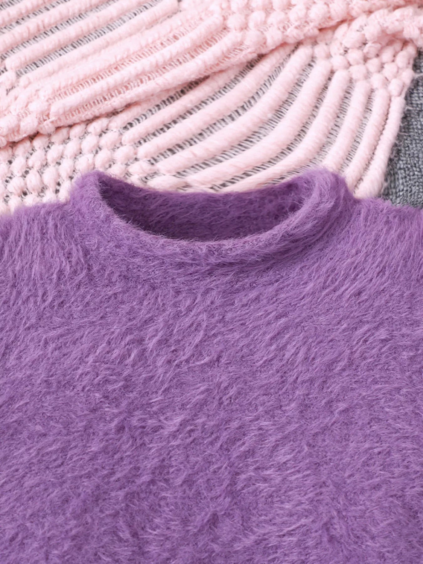Children's Fuzzy Knit Top & Pants Set - cas7m