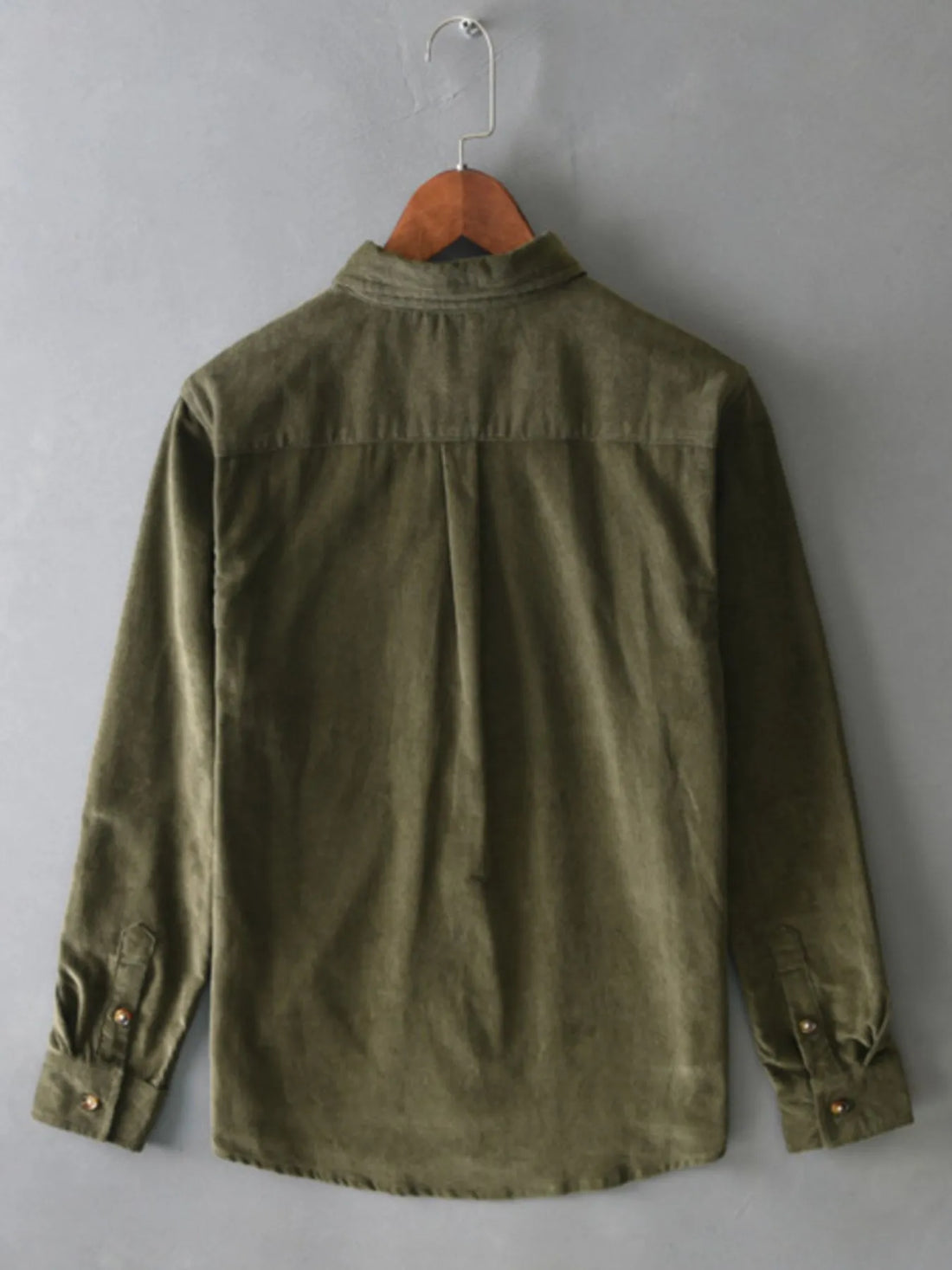 Men's Plus Size Button Up Long Sleeve Shirt - cas7m