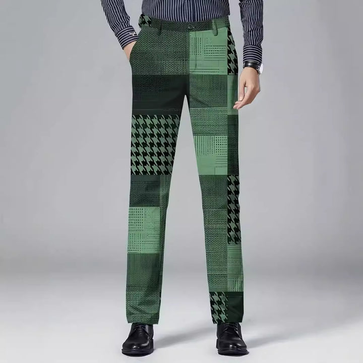 Mens Casual Slim-fit Straight-leg Dress Pants - cas7m