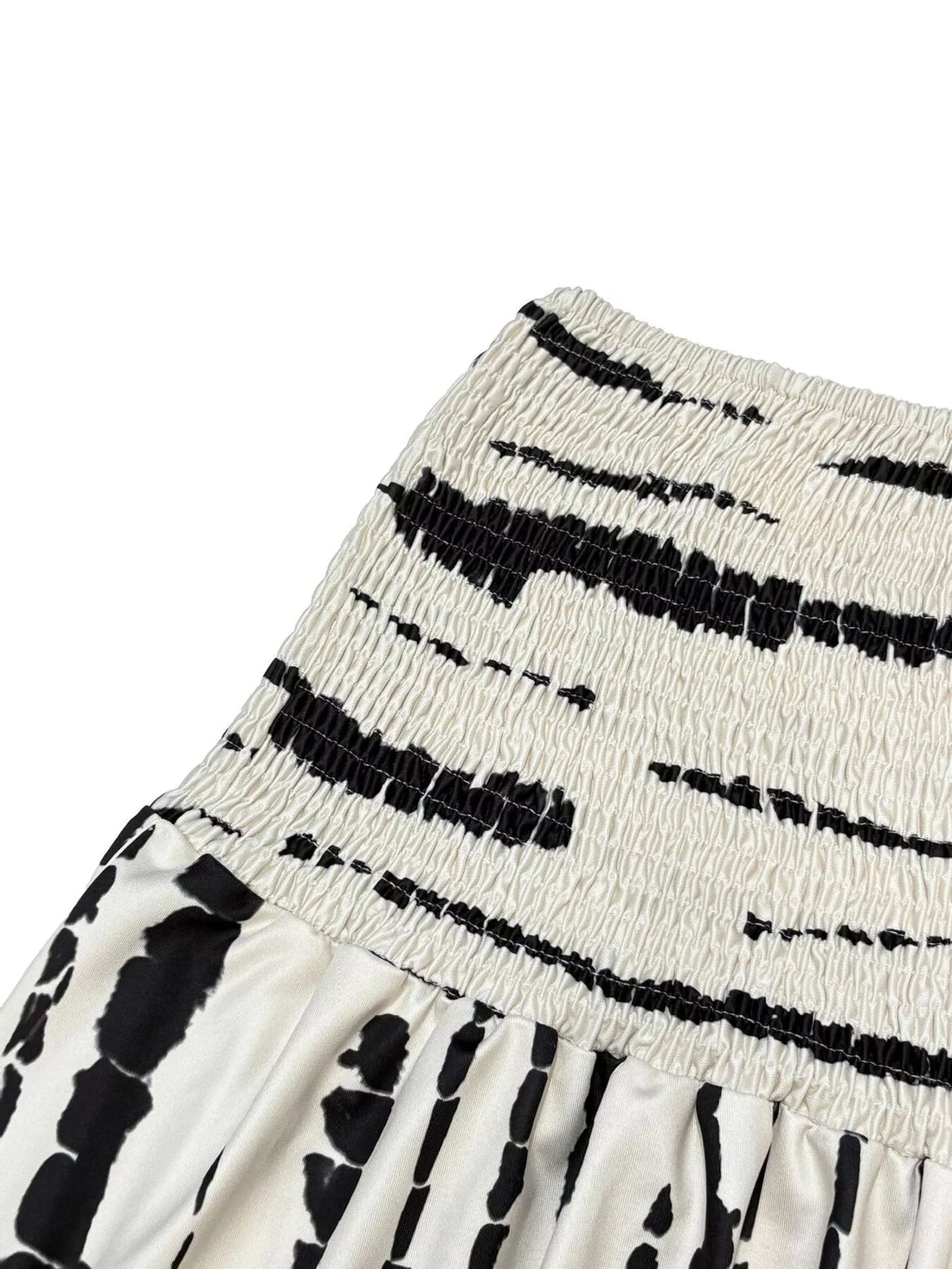 Smocked Asymmetrical Hem Skirt - cas7m
