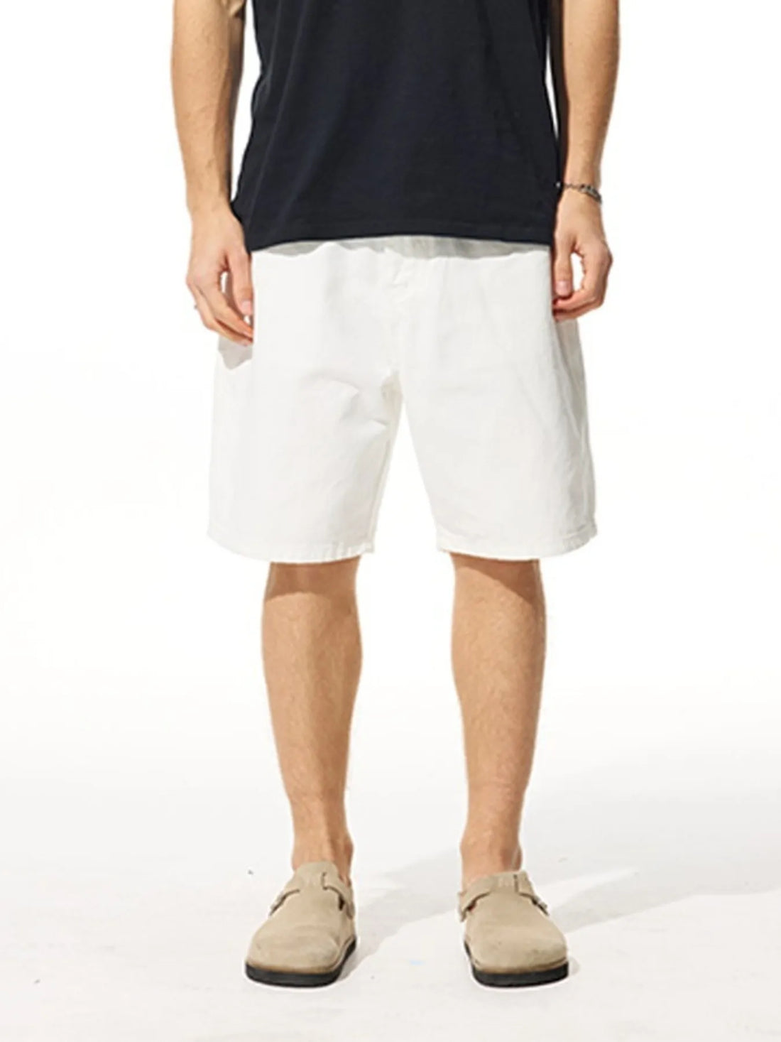 Men's Loose Fit Denim Shorts - cas7m