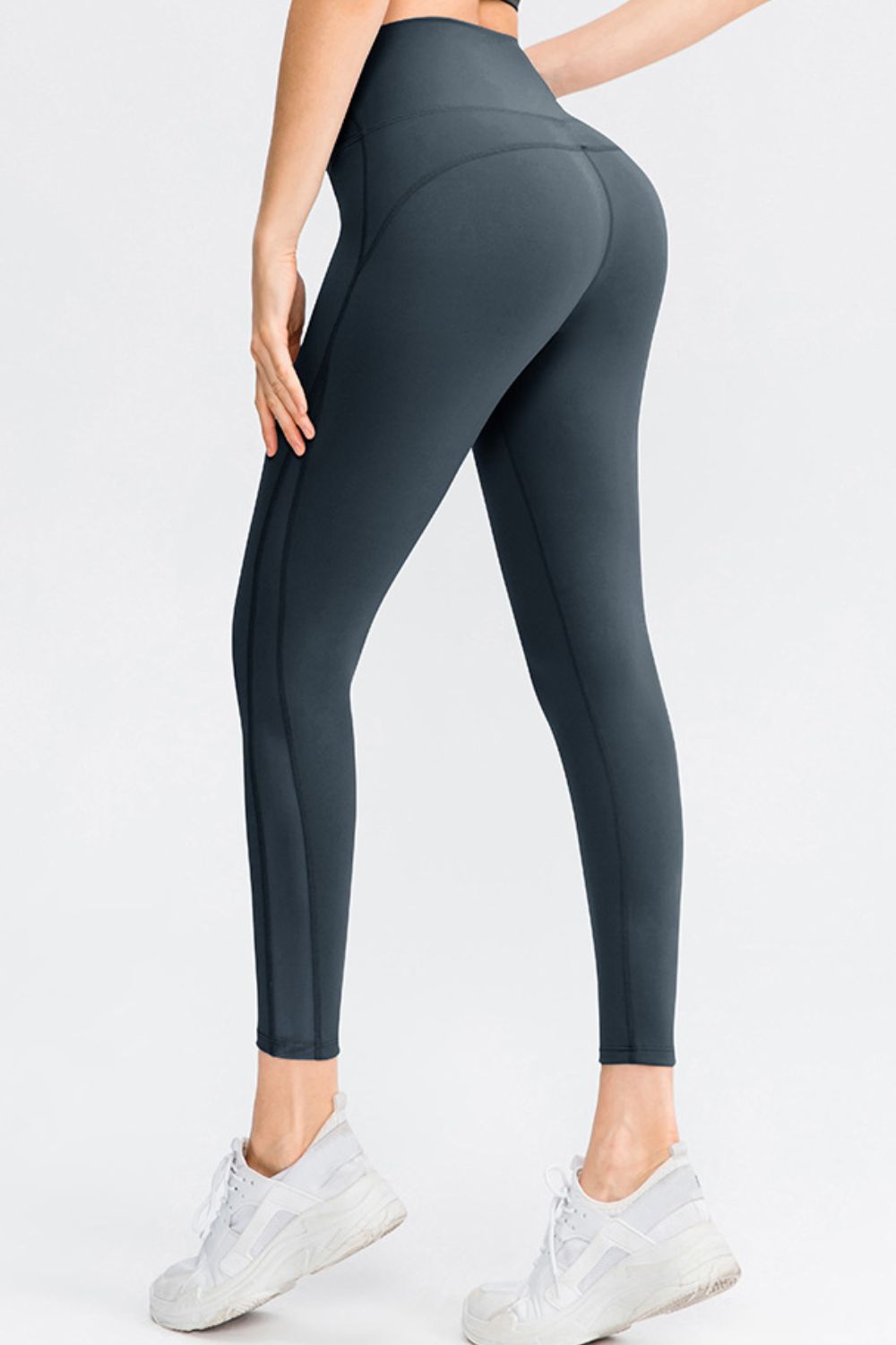 Wide Waistband Slim Fit Long Sports Pants - cas7m