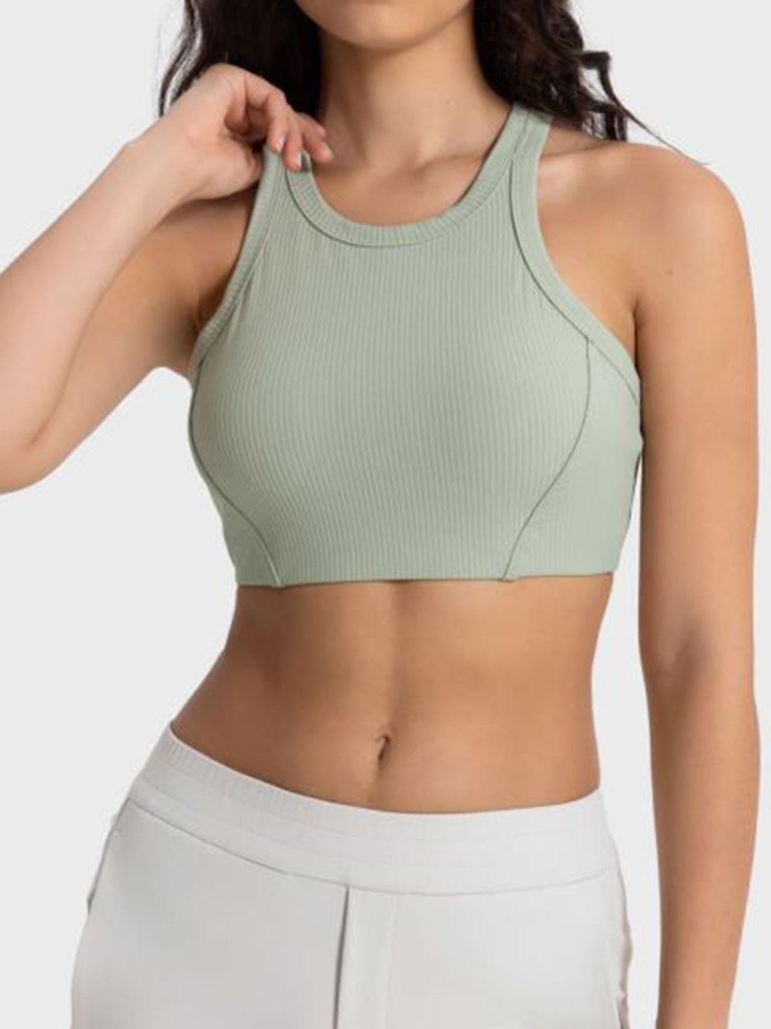 Millennia Wide Strap Cropped Sport Tank - cas7m