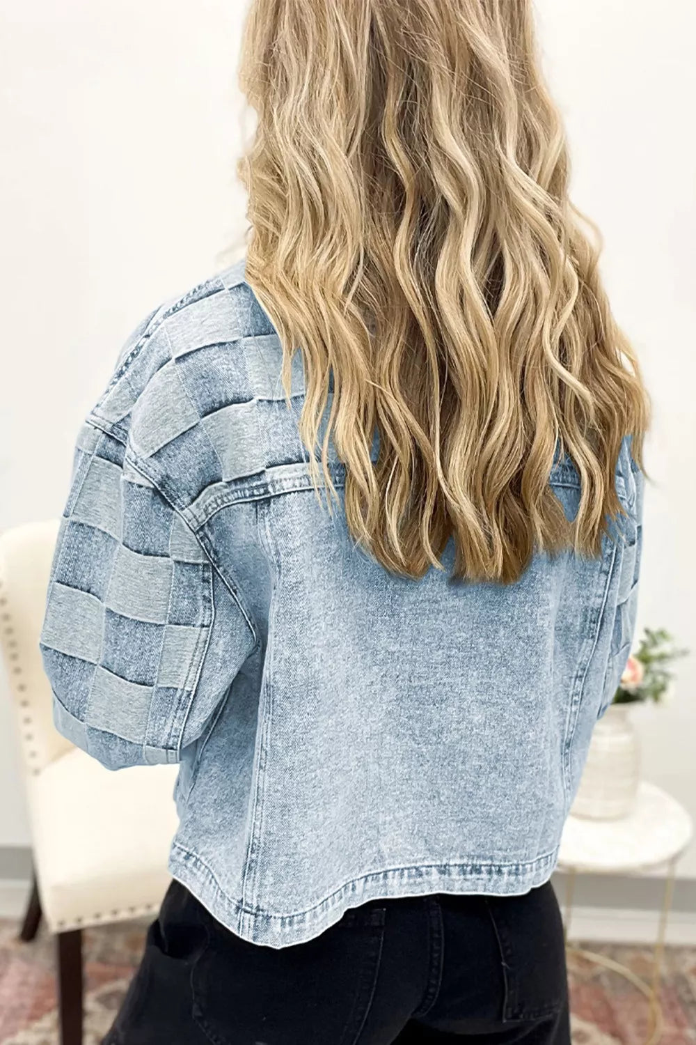 Button Up Wash Denim Jacket - cas7m