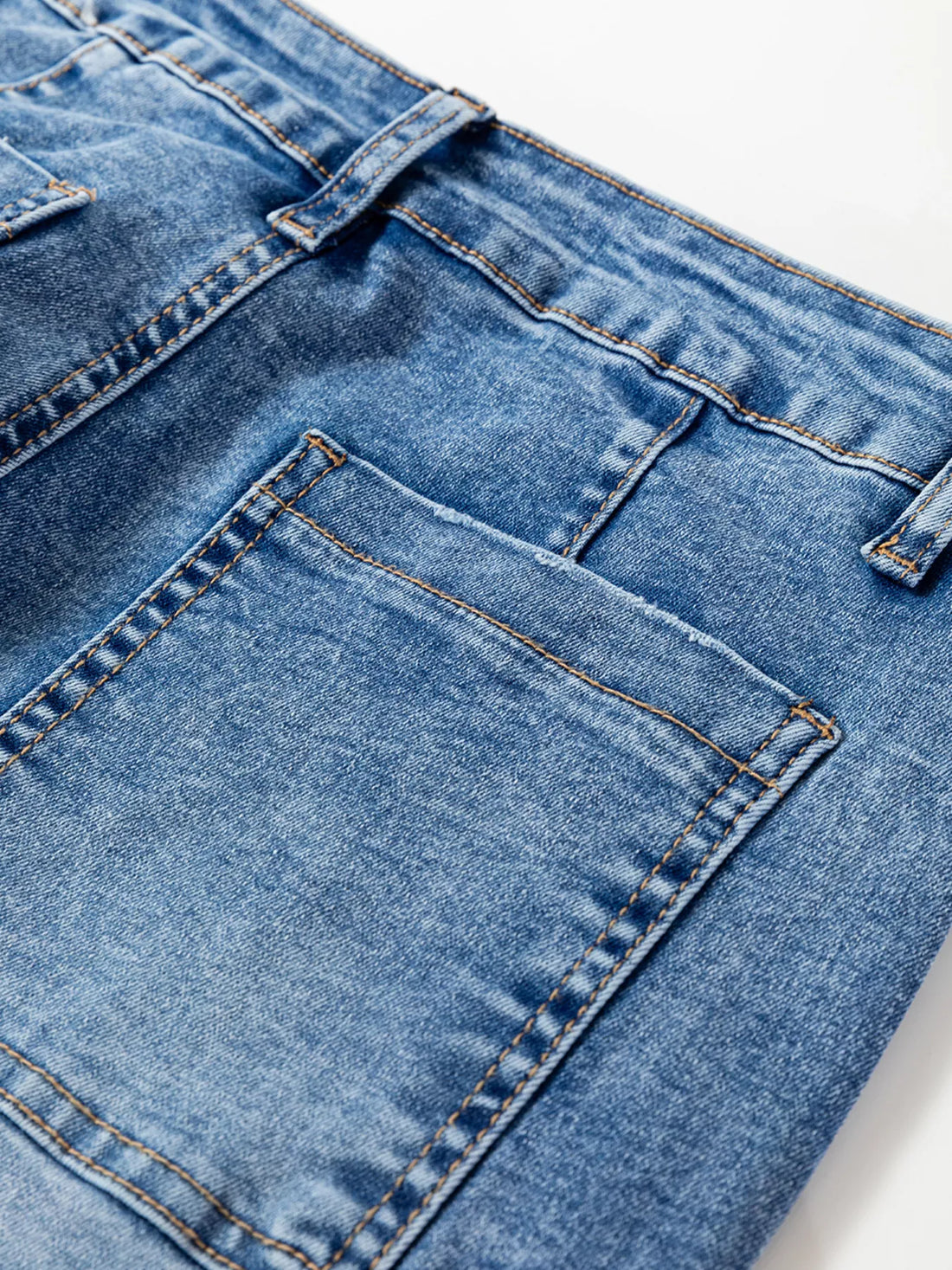 Seam Detail Loose Fit Cropped Jeans - cas7m