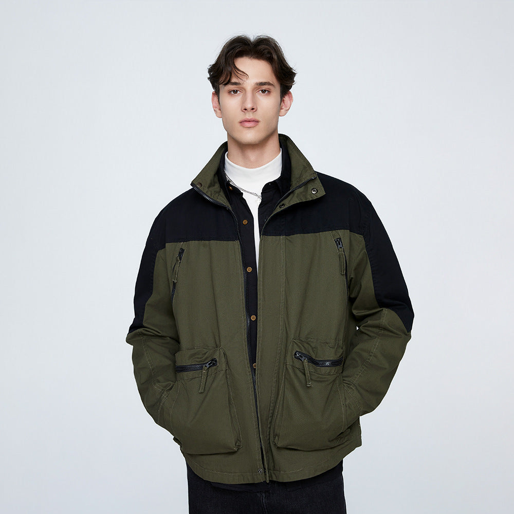 Simple Japanese Men's Jacket Overalls - cas7m