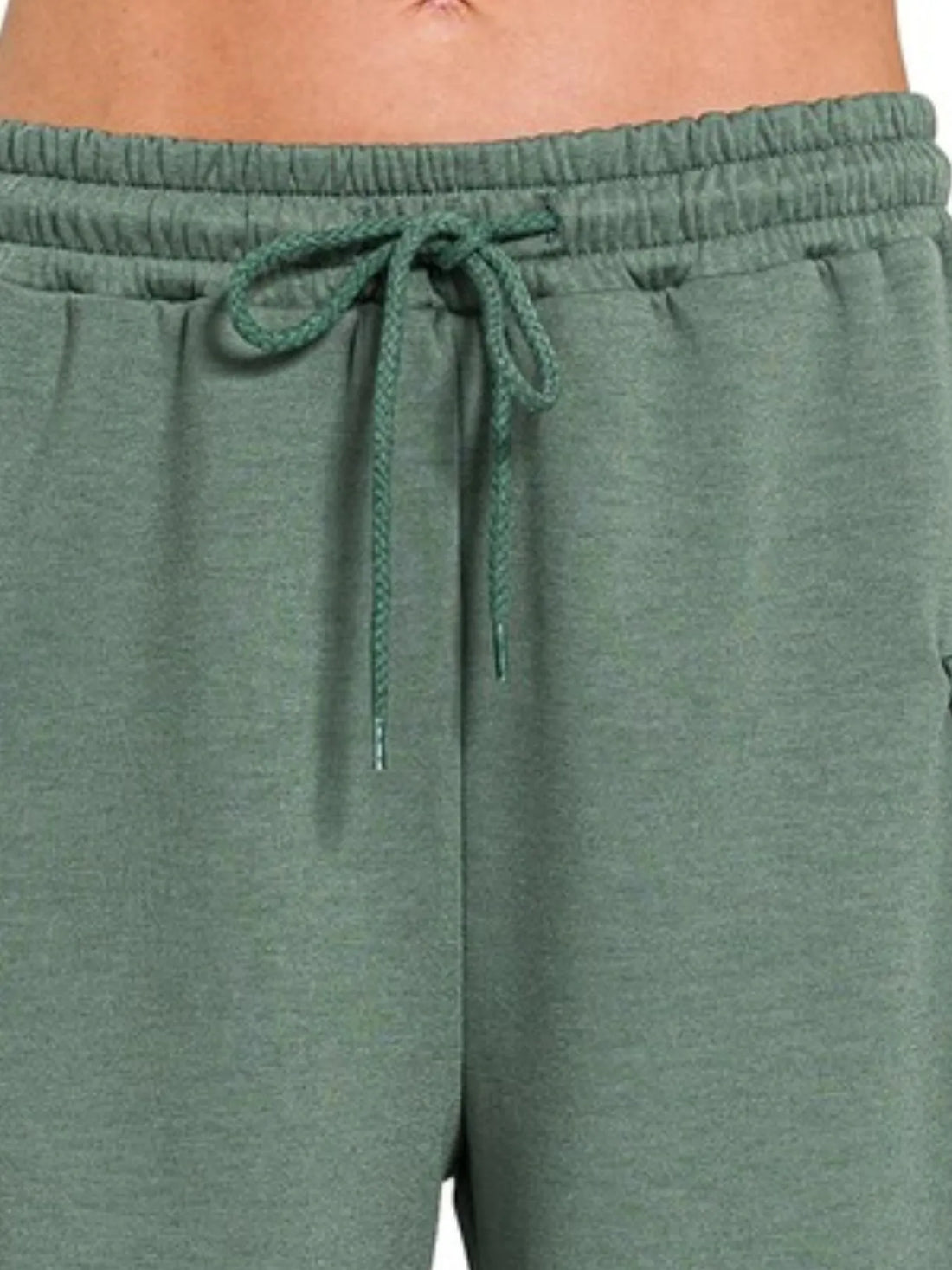 Zenana Scuba Thigh Pocket Shorts - cas7m