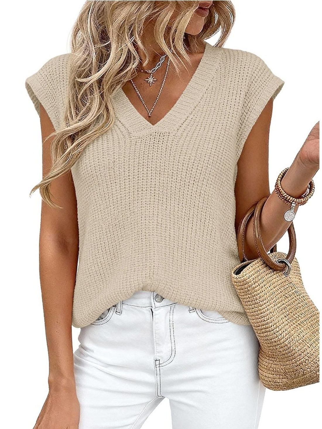 V-Neck Sweater Vest - cas7m