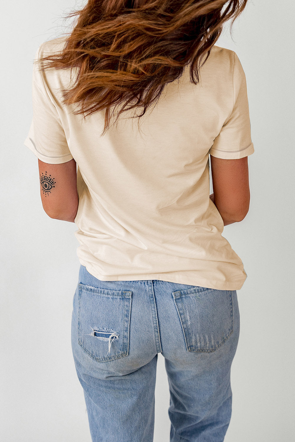 Pumpkin Graphic Round Neck Cuffed T-Shirt - cas7m