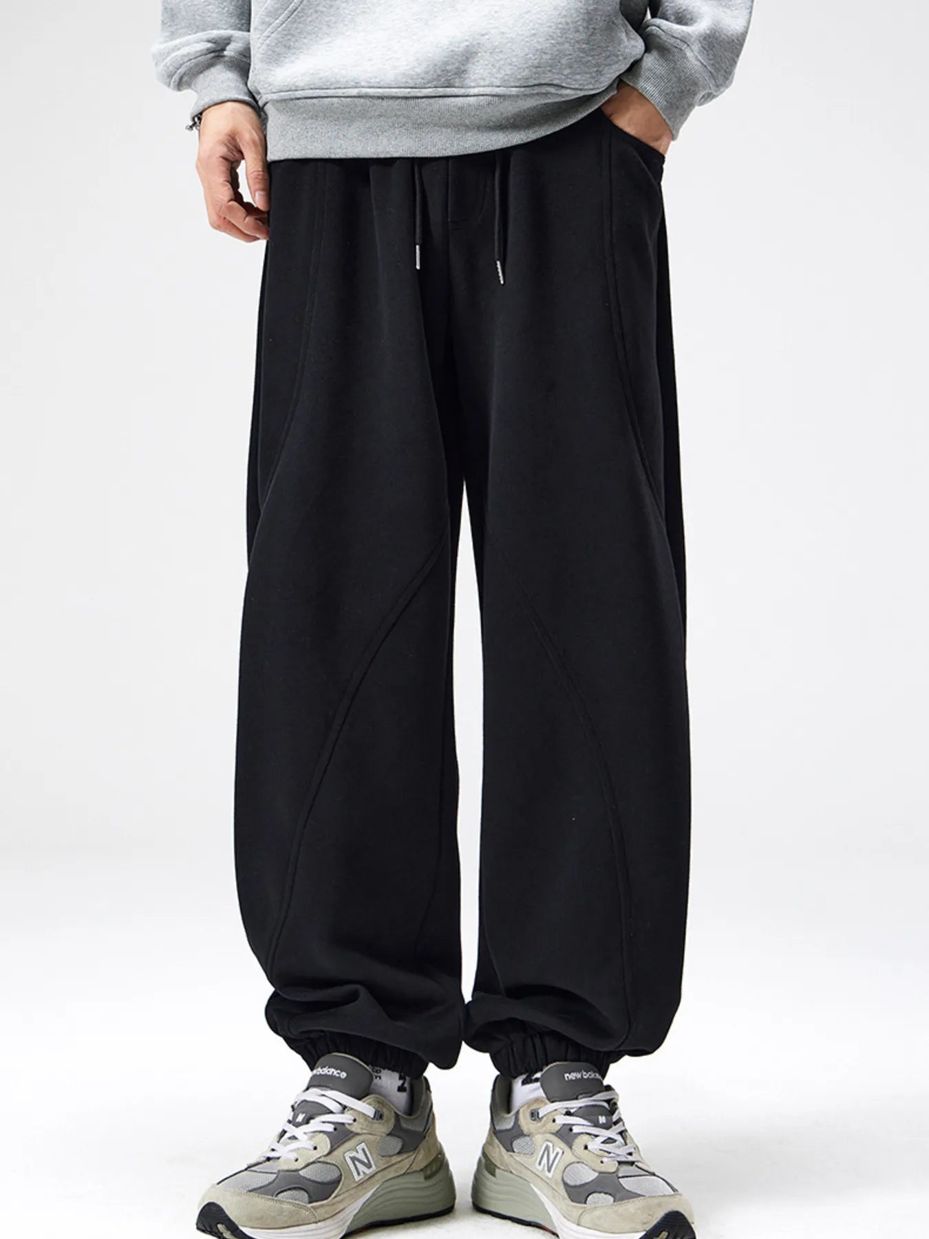 Men's Plus Size Loose Fit Drawstring Sweatpants - cas7m