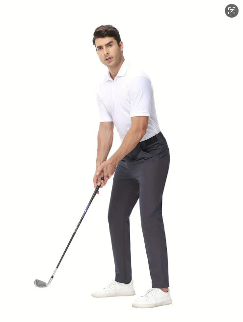 European And American Men's Solid Color Casual Golf Pants - cas7m