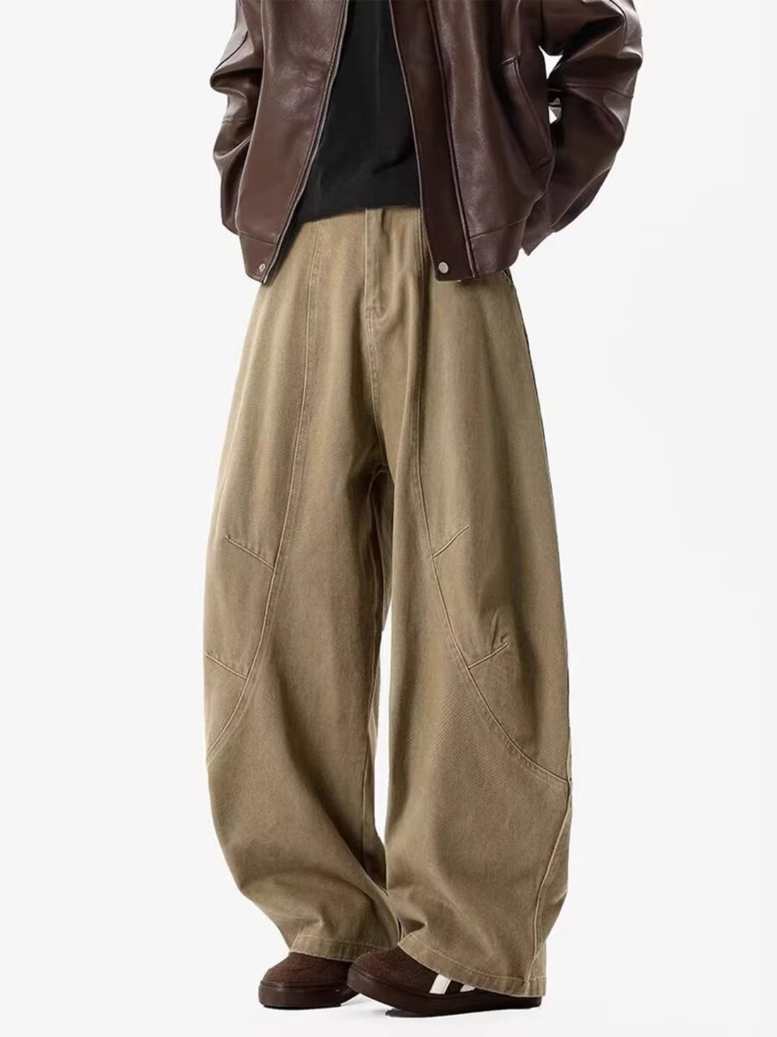 Men's Full Size Vintage Wide Leg Pants Plus Size - cas7m