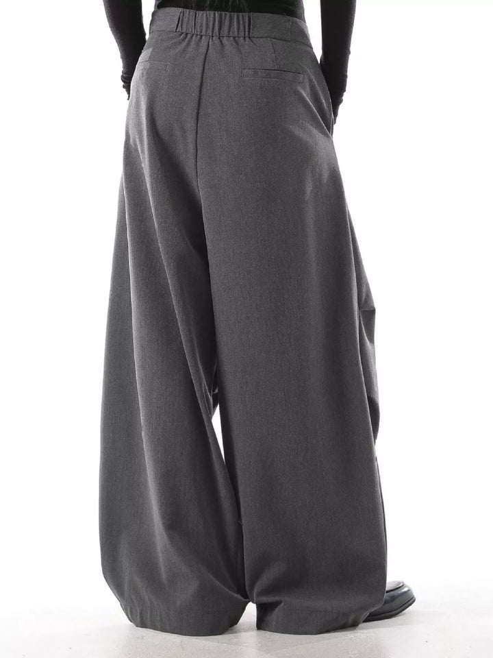 Men's Plus Size Wide Leg Drawstring Casual Pants - cas7m