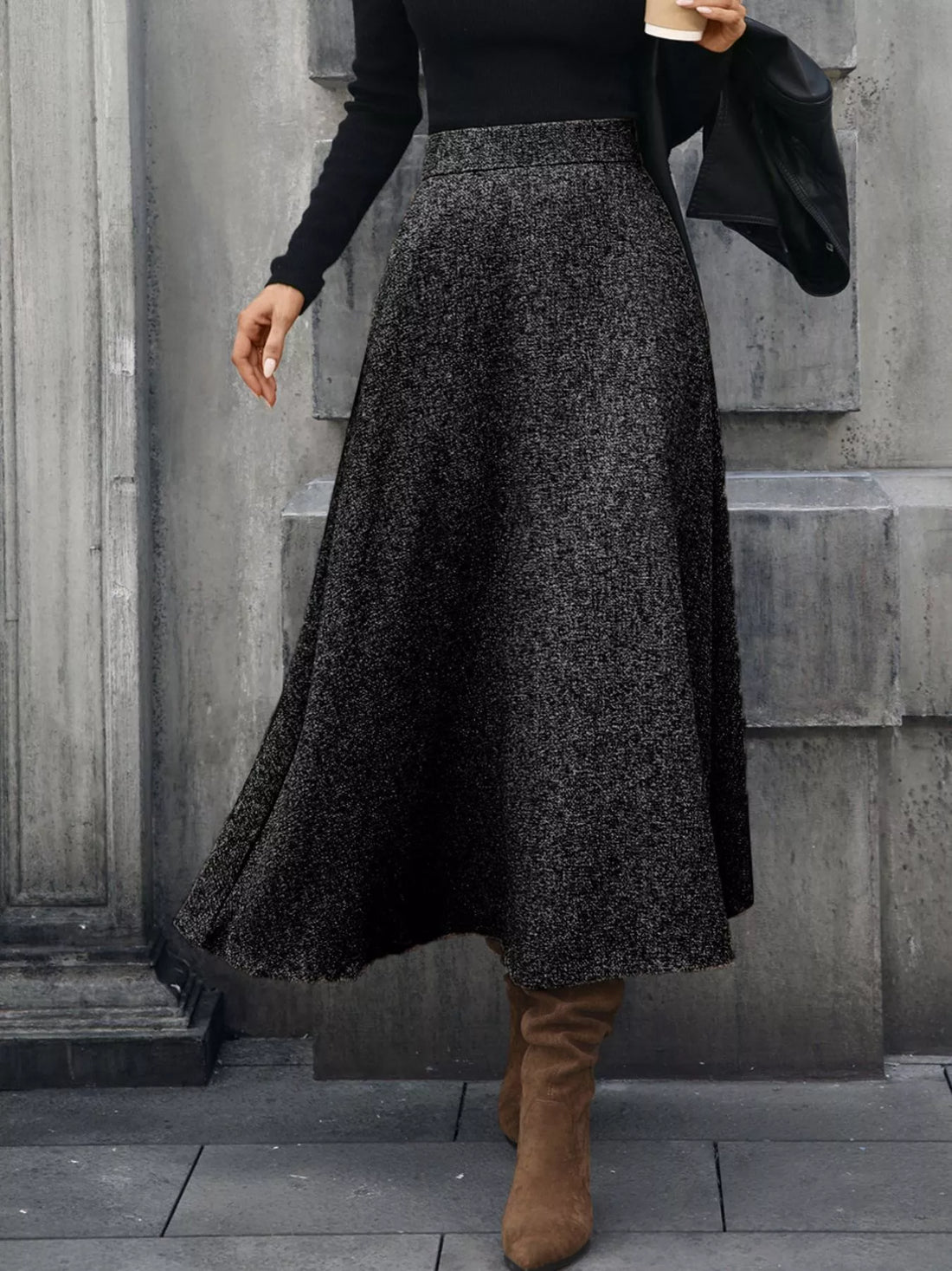 A-Line Midi Skirt - cas7m