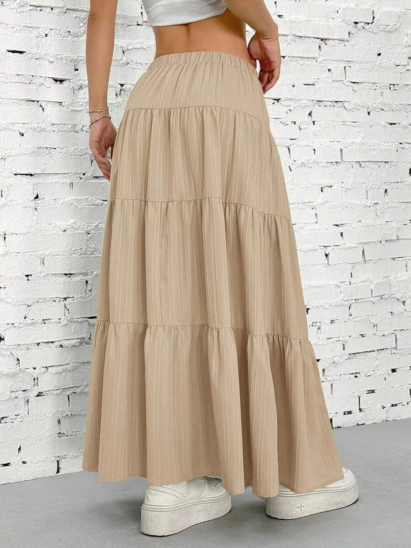 Flowy Tiered Maxi Skirt - cas7m