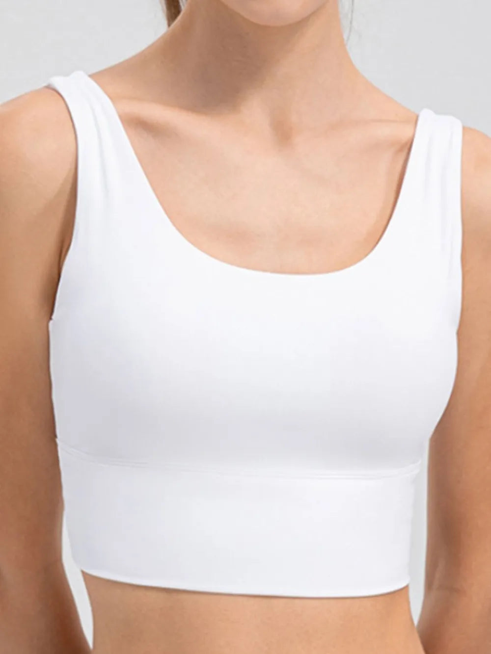 Scoop Neck Wide Strap Active Tank - cas7m