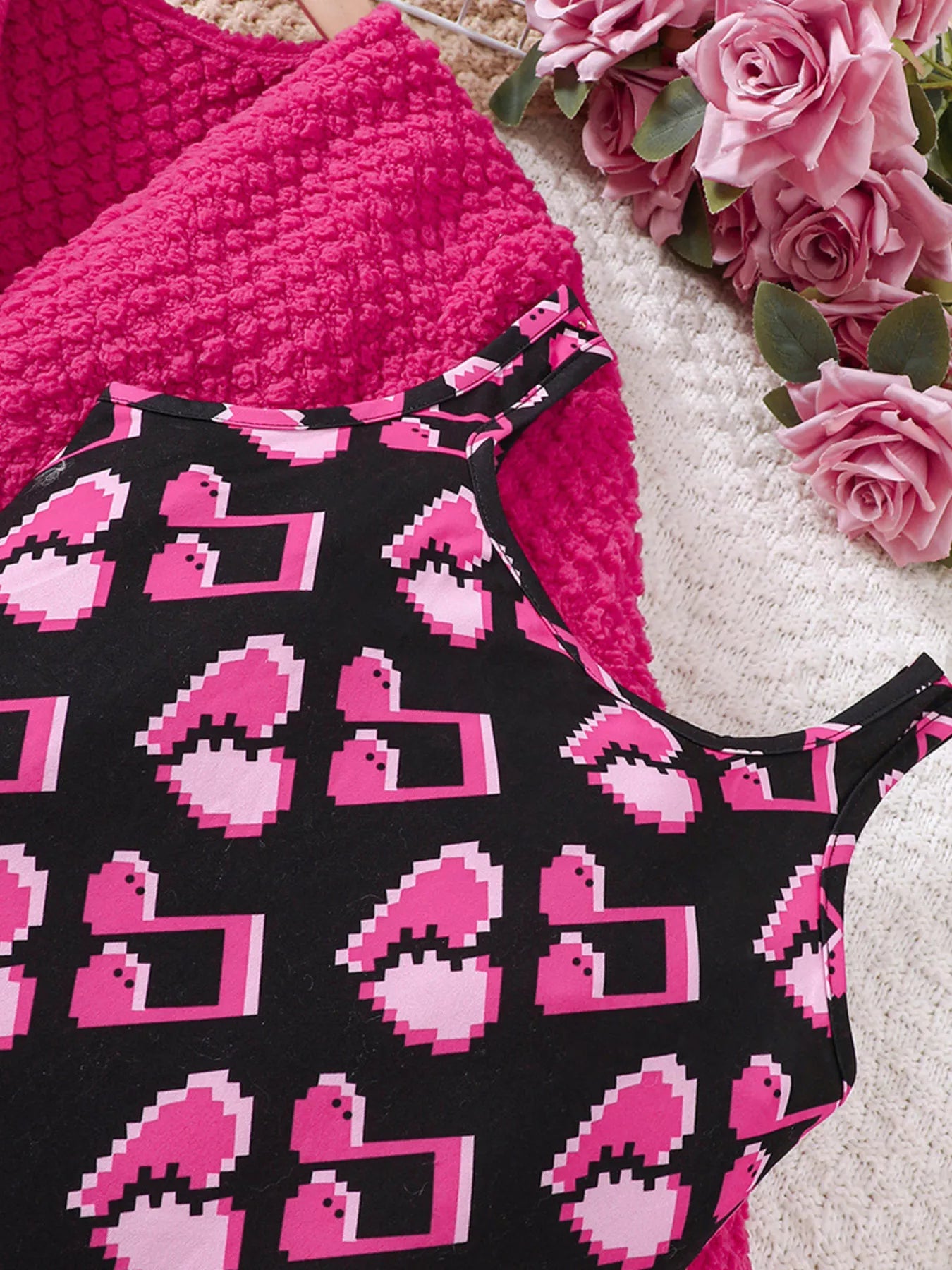 Children's Printed Dress and Cardigan Set - cas7m