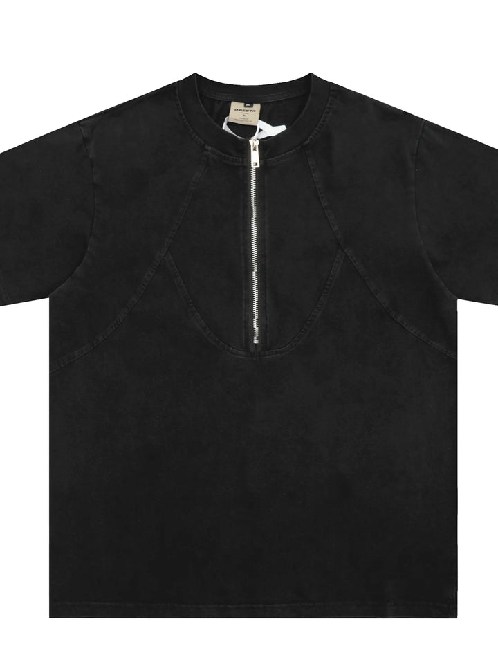 Men's Half-Zip Oversize T-Shirt - cas7m
