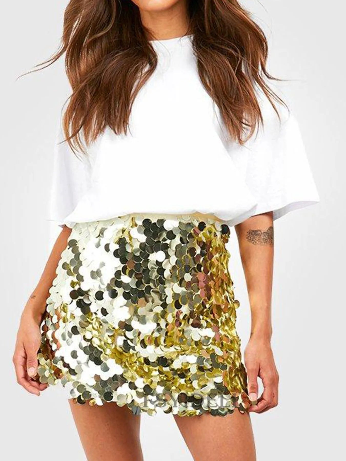Sequin Mini Skirt - cas7m