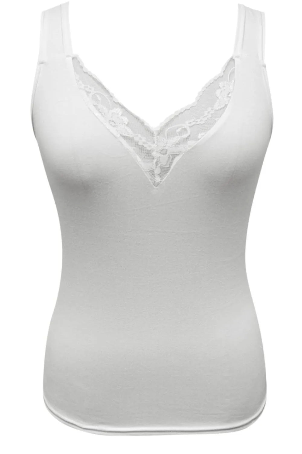 Full Size Lace Detail V-Neck Tank Plus Size - cas7m
