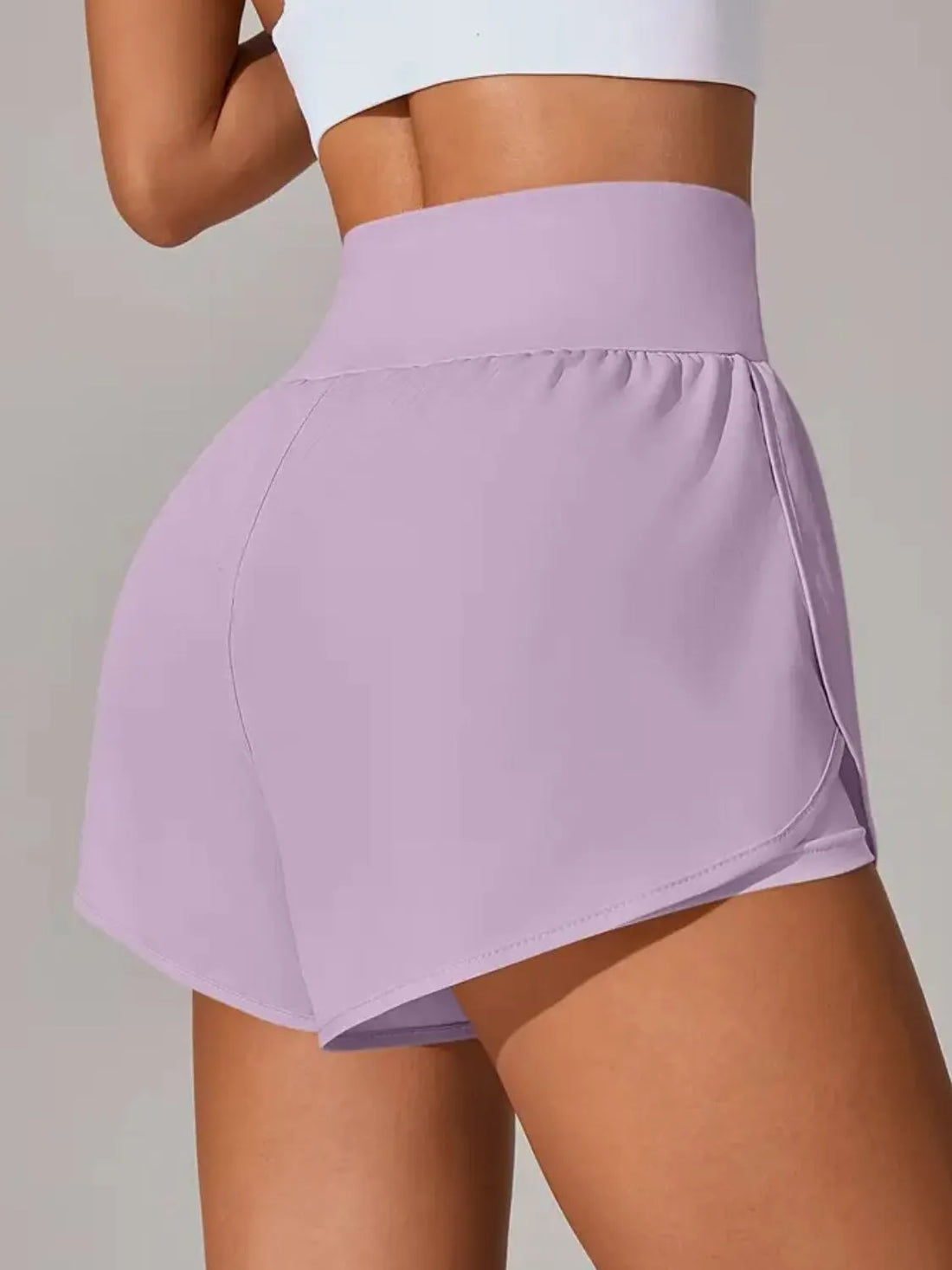 Pocketed High Waist Active Shorts - cas7m