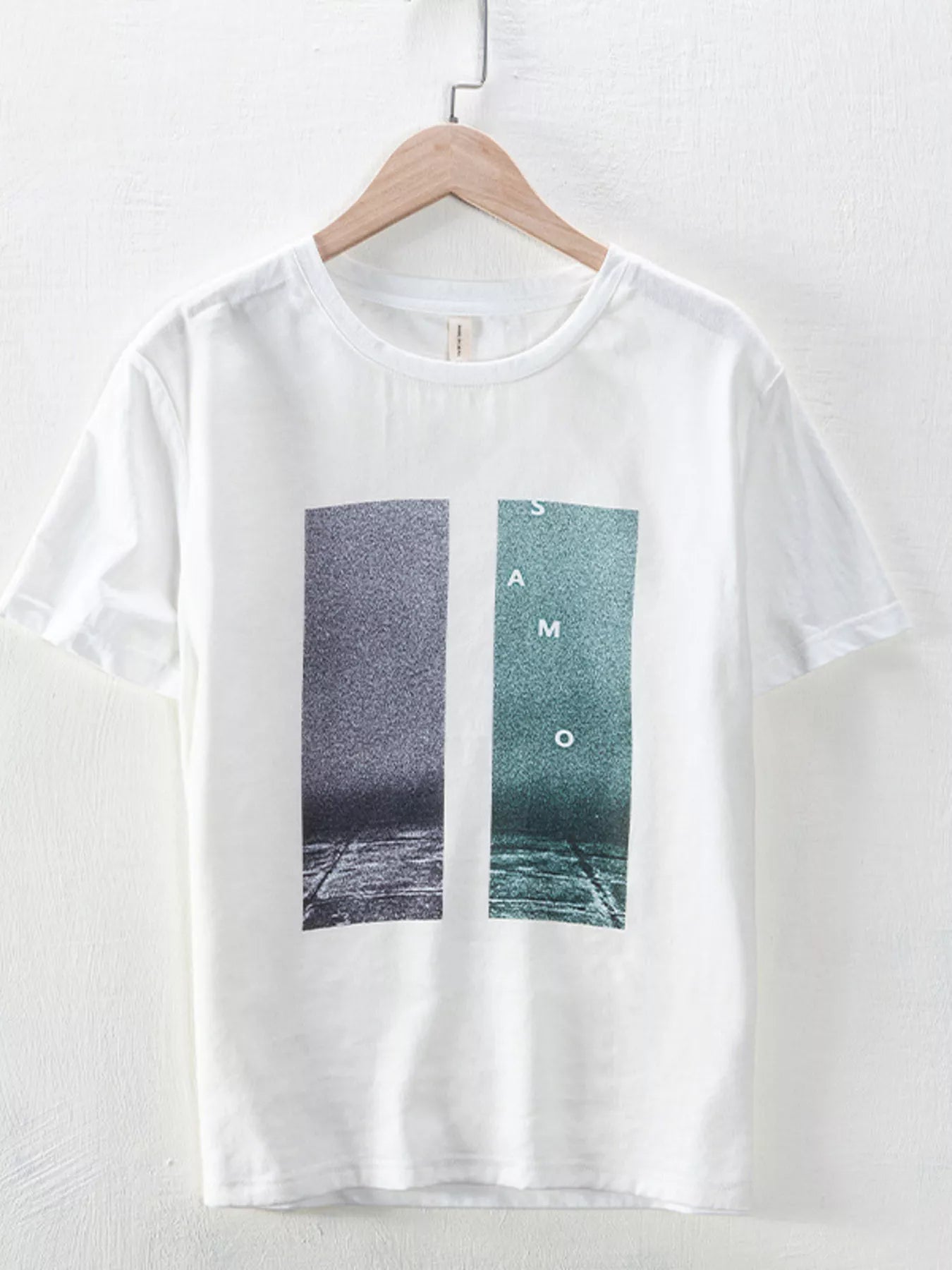 Men's Plus Size Round Neck Short Sleeve T-Shirt - cas7m
