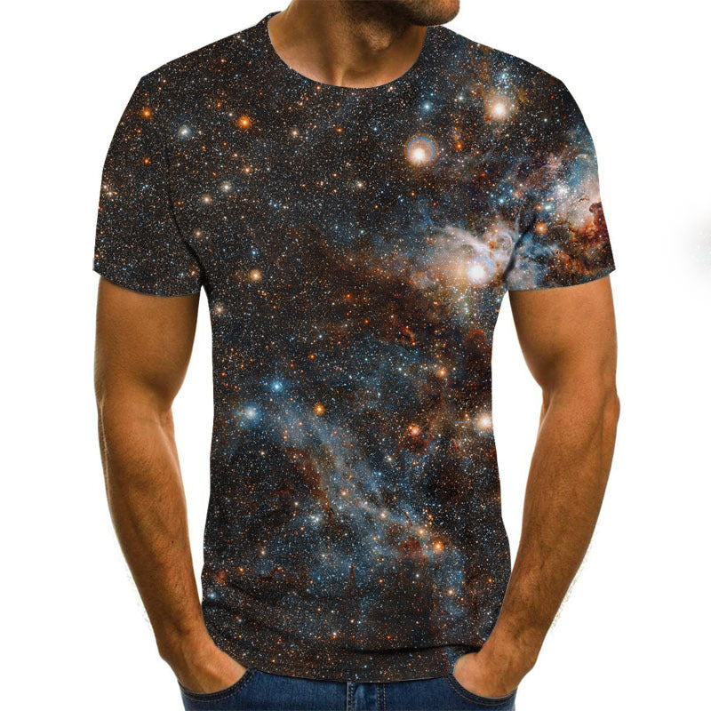Men's 3D Digital Printed Short Sleeve T-Shirt - cas7m