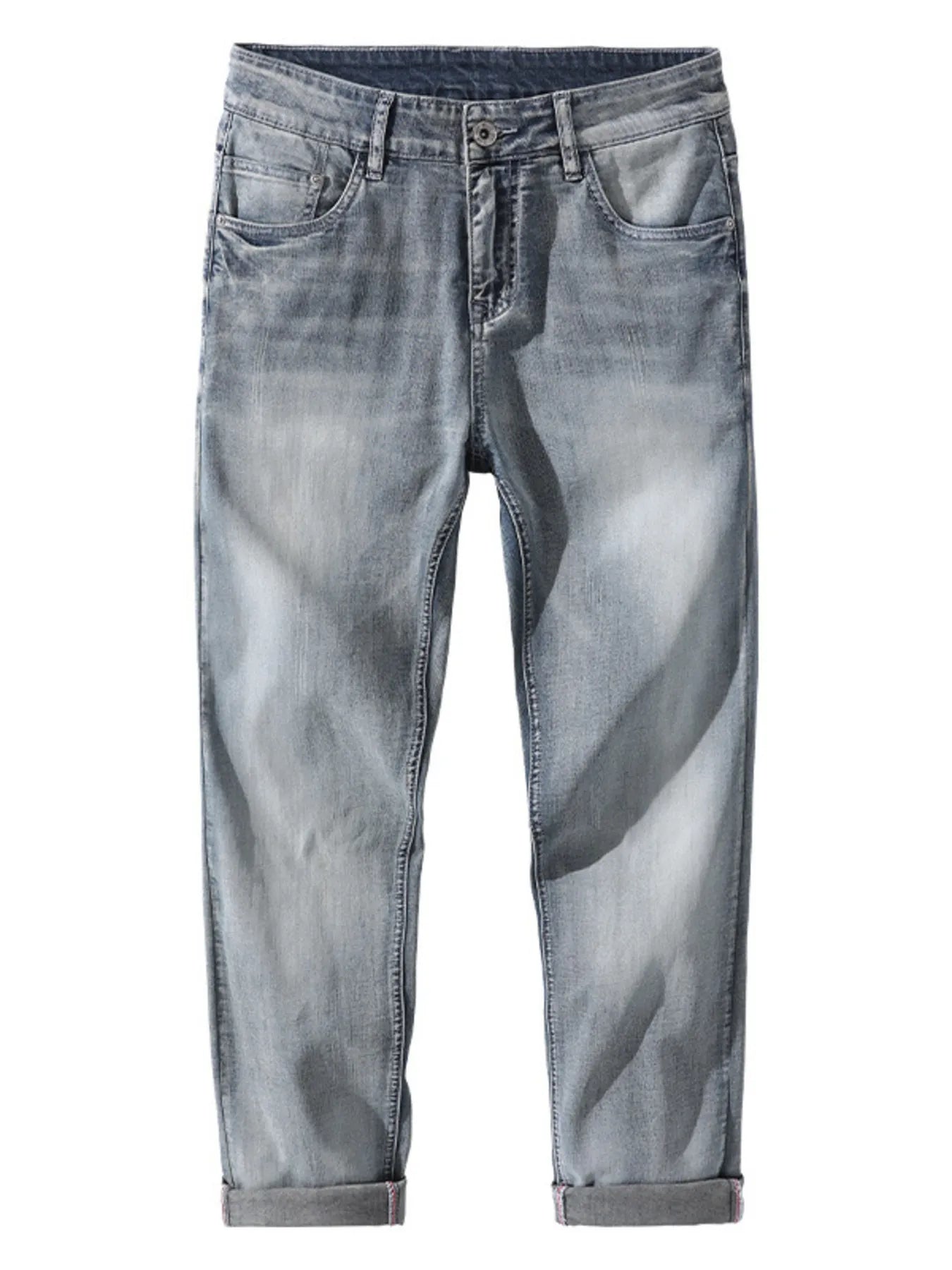 Men's Washed Slim Fit Jeans - cas7m