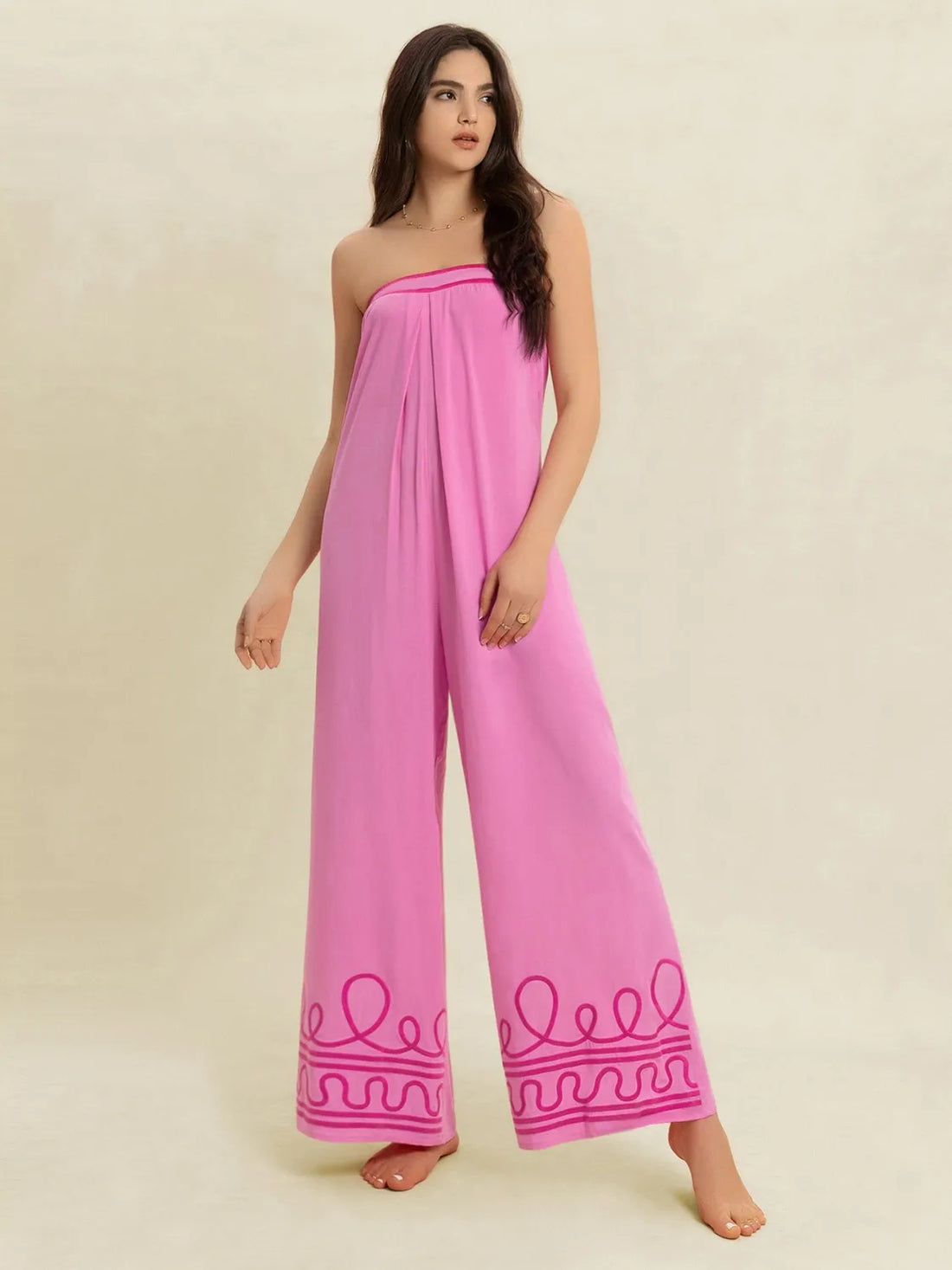 Wide Leg Tube Jumpsuit - cas7m