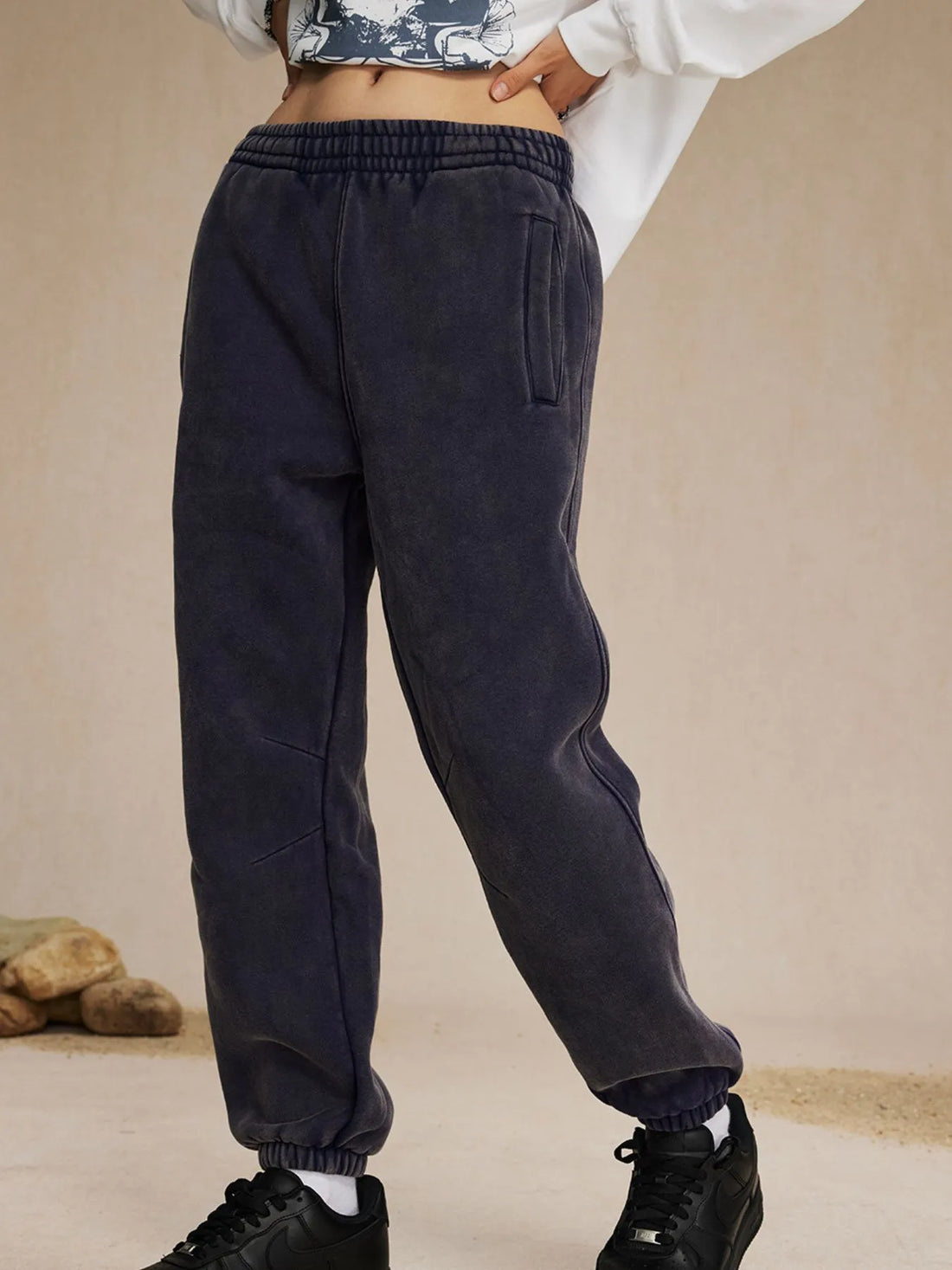 Men's Casual Elastic Waist Cotton Sweatpants - cas7m