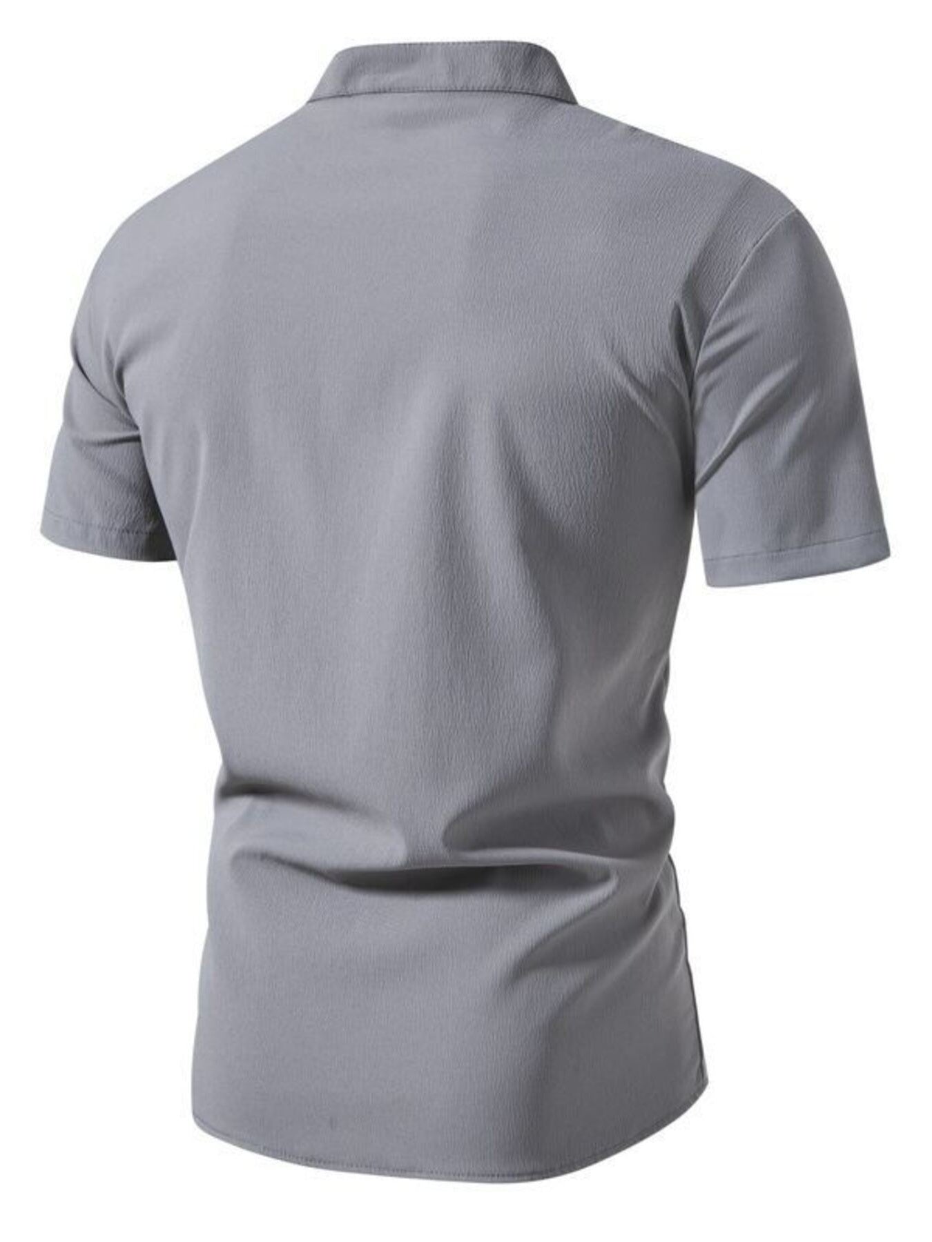 Men's Plus Size Button Up Short Sleeve Shirt - cas7m