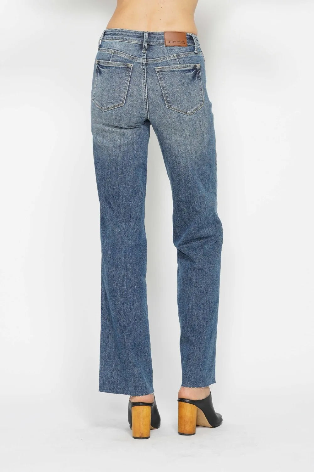 Judy Blue Full Size Tummy Control Straight Jeans - cas7m