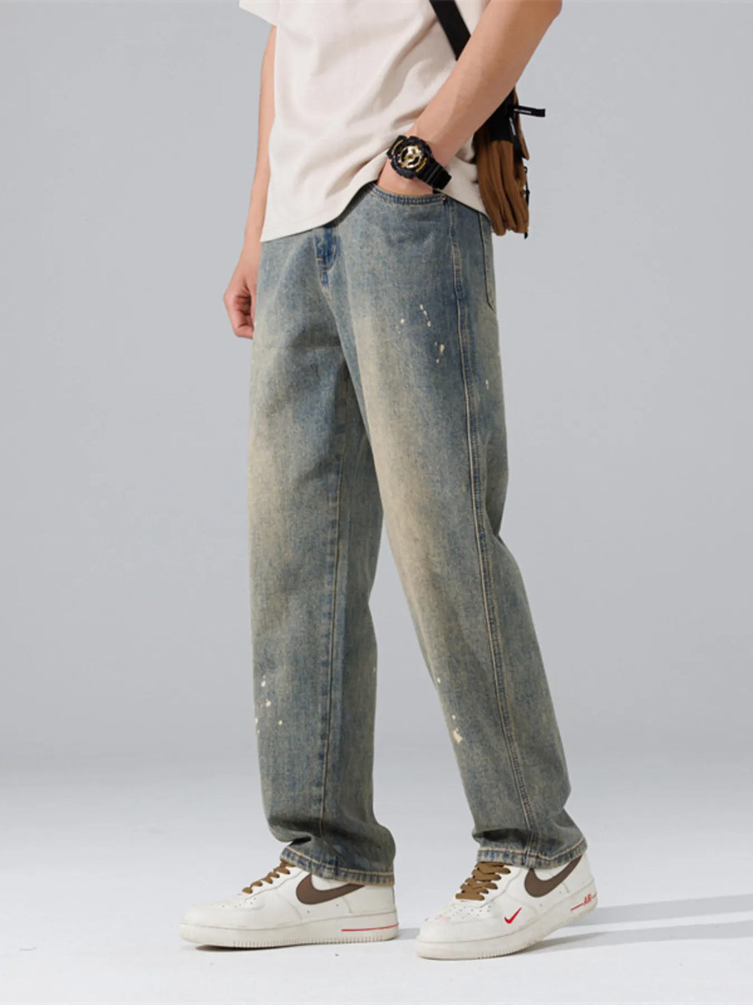 Men's Wide Leg Jeans - cas7m