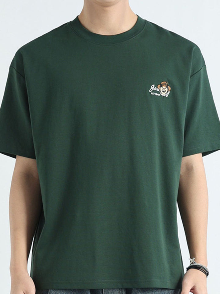 Men's Plus Size Round Neck Short Sleeve T-Shirt - cas7m