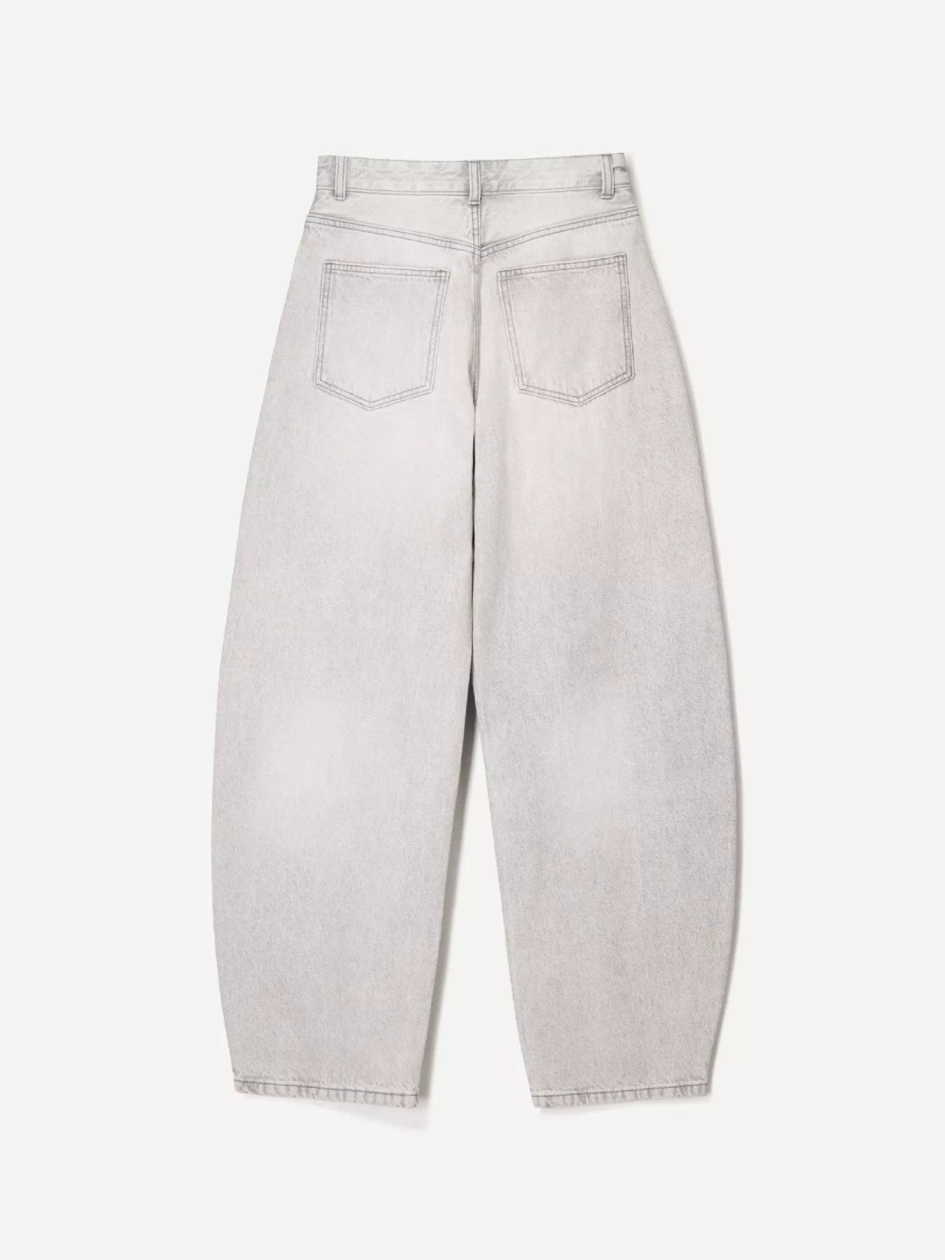 Wide Leg Washed Jeans - cas7m