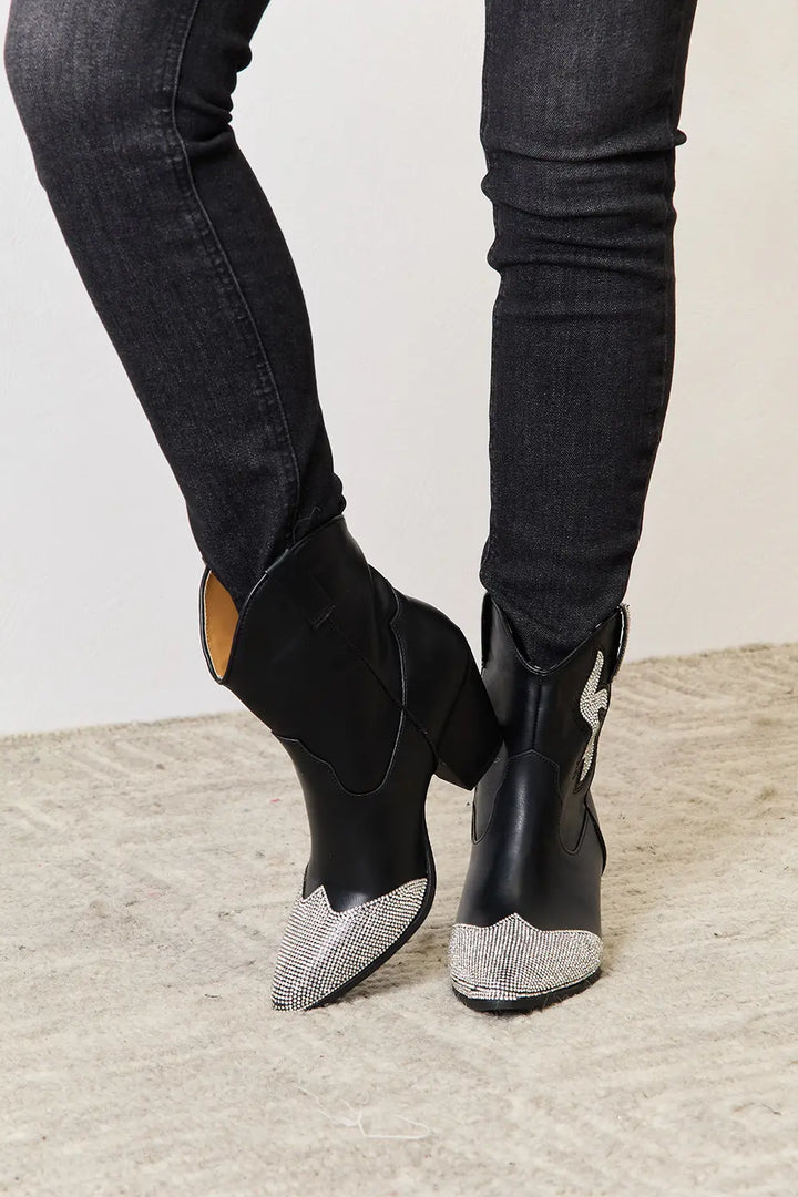 East Lion Corp Rhinestone Pointed  Boots - cas7m