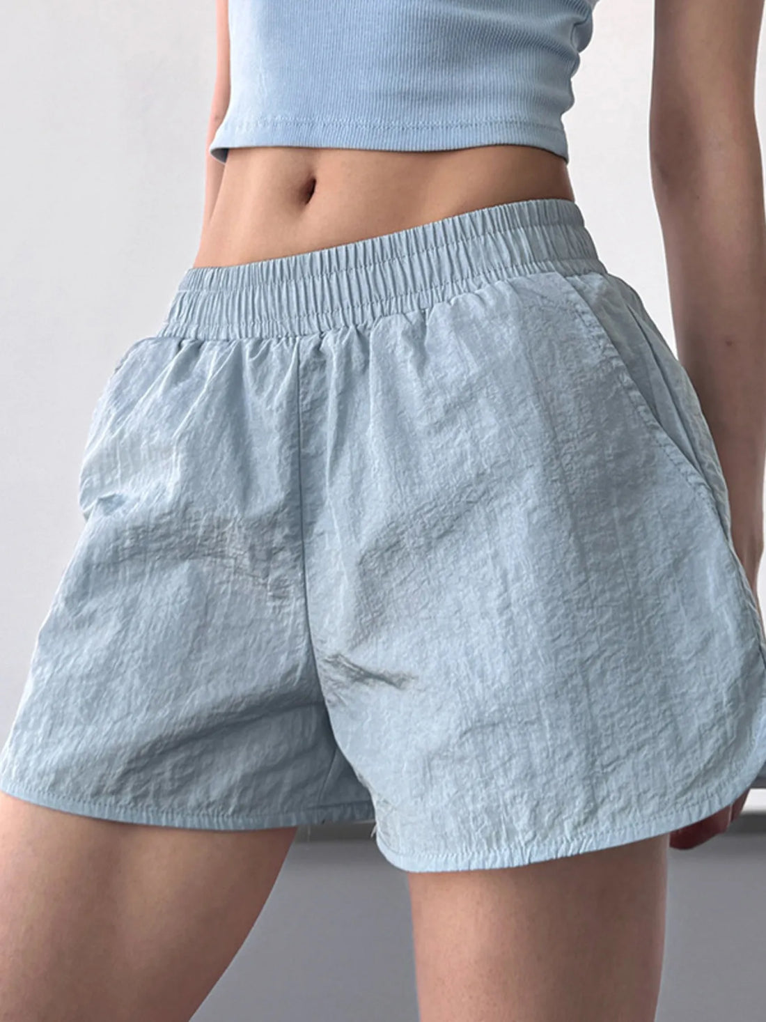 Elastic Waist Active Shorts - cas7m