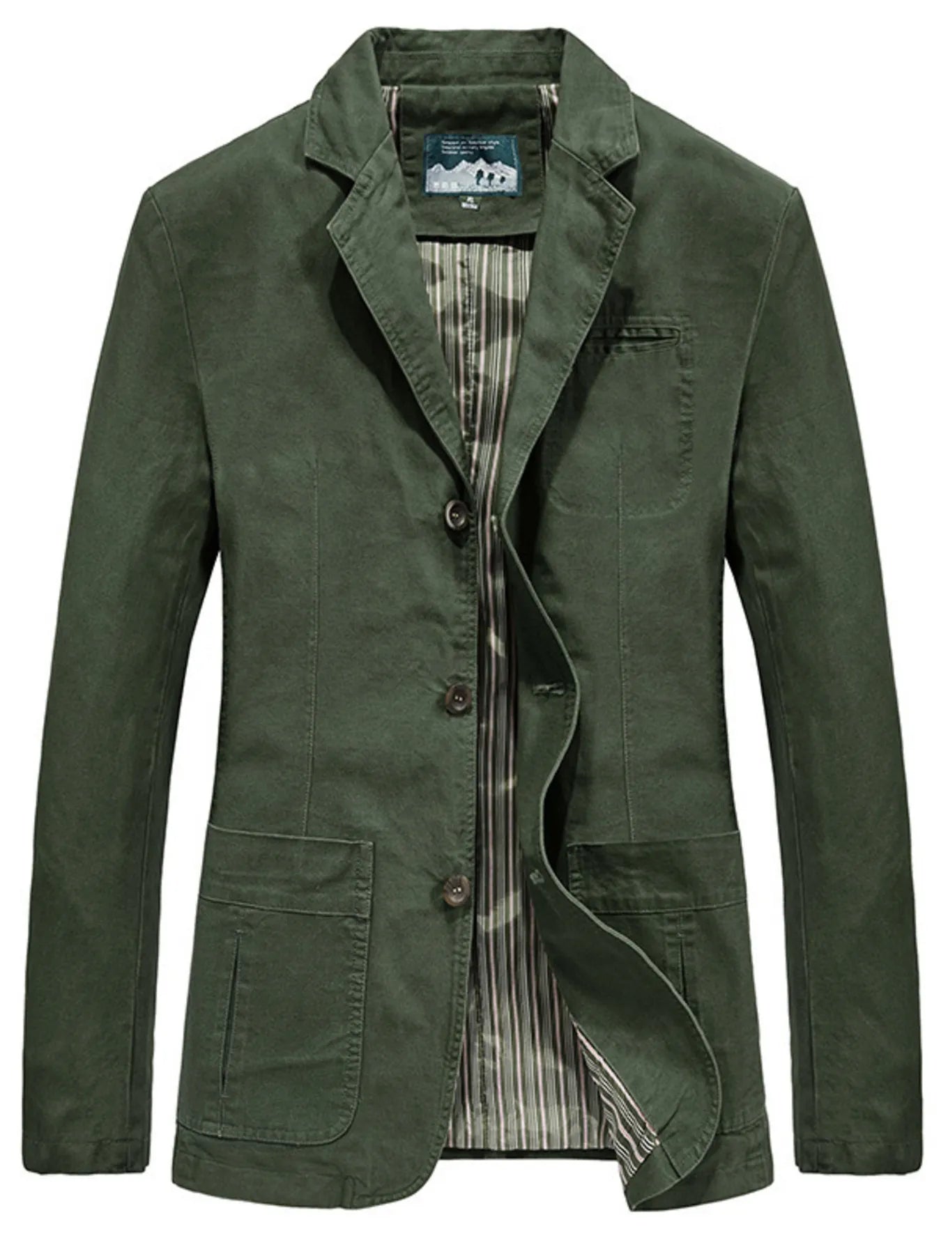 Men's Plus Size Lapel Collar Button Up Blazer - cas7m