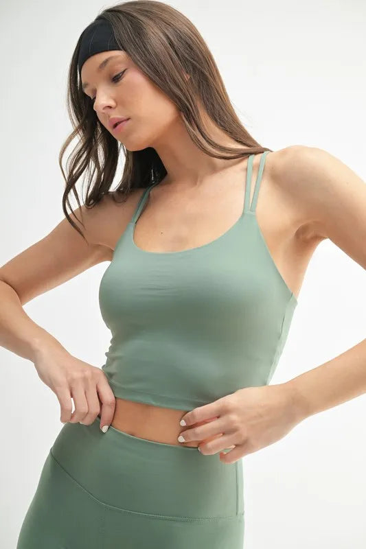 MONO B Venice Cloud Light Crisscross Sports Bra - cas7m