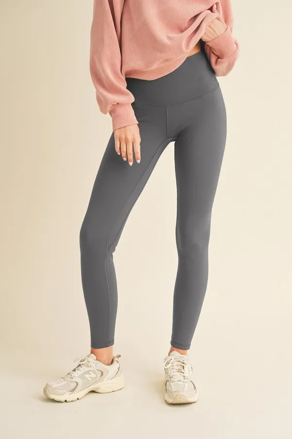 Yelete Full Size Fleece Lined High Waisted Leggings - cas7m